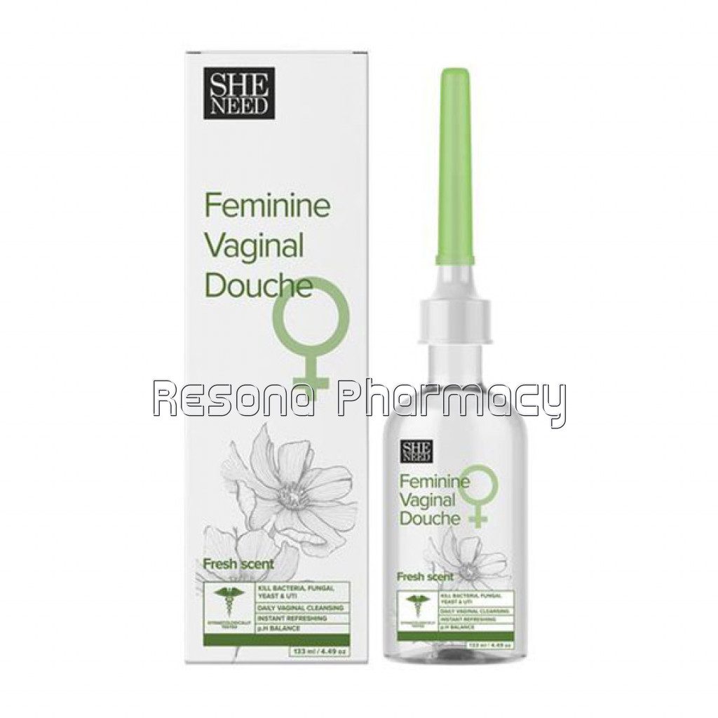 Sheneed Feminine Vaginal Douche Fresh Scent  With Ph 3.5. Daily Vaginal Cleansing And Protection From Uti, Fungus and Yeast   133 Ml