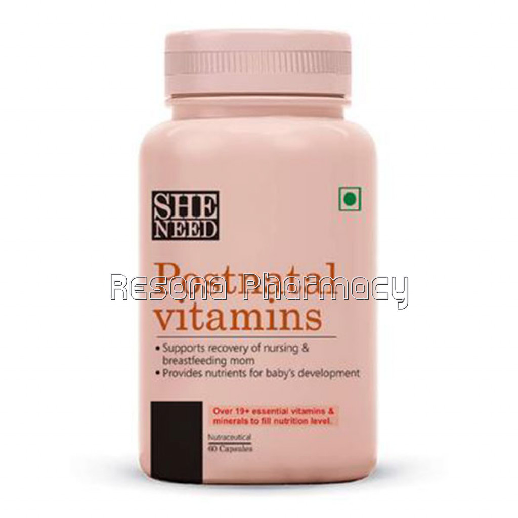 Sheneed Postnatal Vitamins Supplements For Women   Supports Recovery, Breastfeeding, Nursing After Delivery and Levels Hormonal Activity  60 Capsules