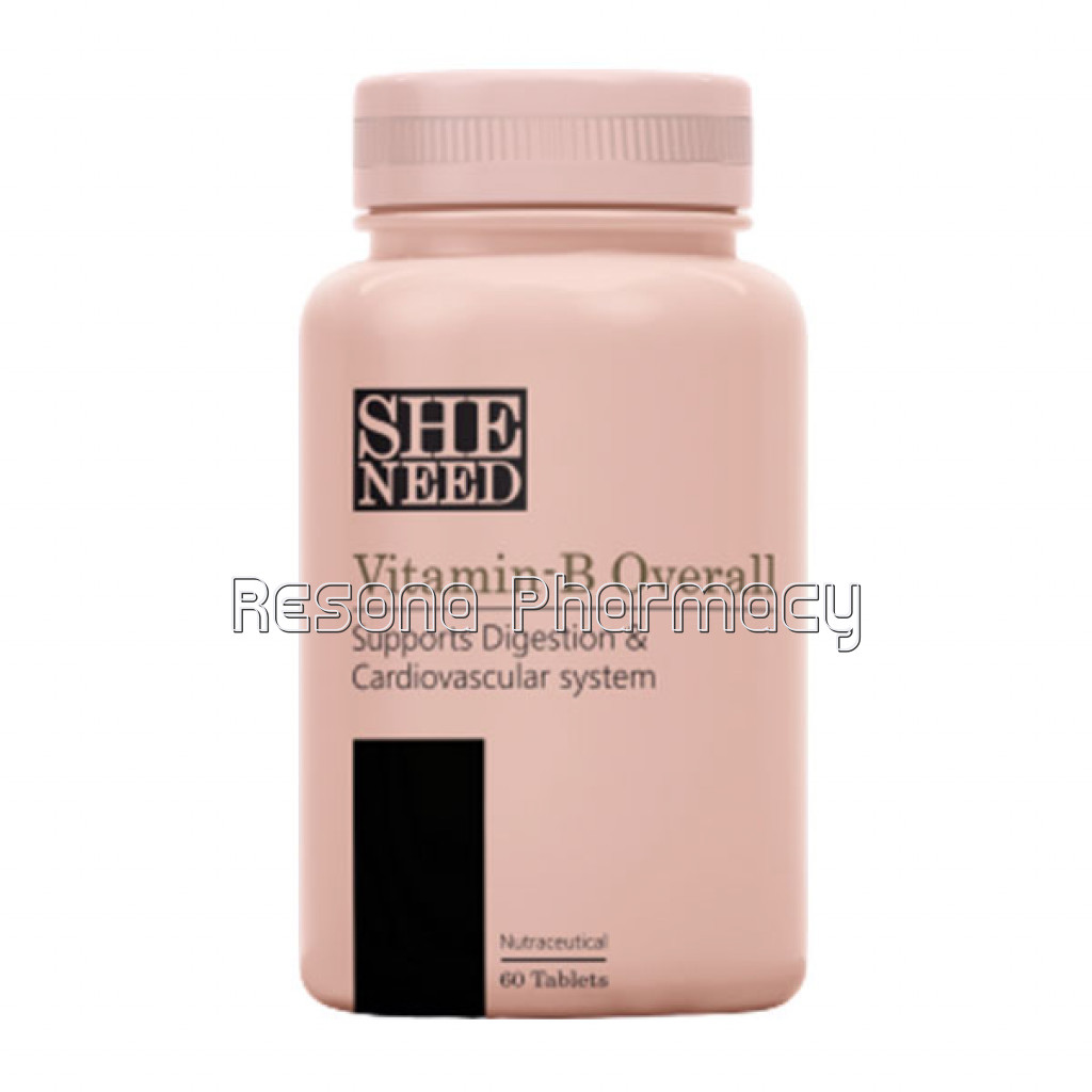 Sheneed Vitamin B Overall Supplements For Women – Boosts Digestion, Energy and Supports Cardiovascular System – 60 Tablets