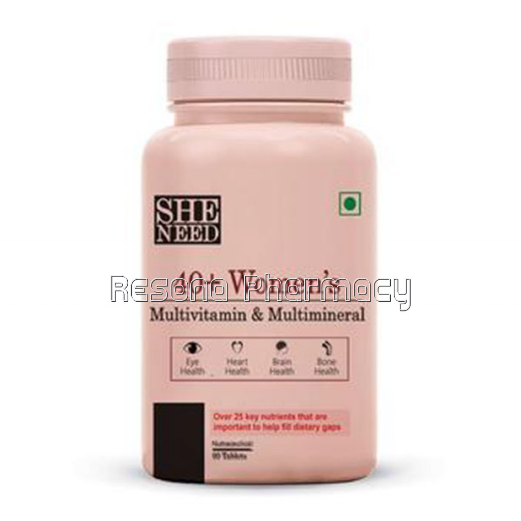 Sheneed Women 40Plus Women’S Multivitamins and Multiminerals With 25Plus Nutrients For Daily Nutrition, Eye, Heart, Brain, Strong Bone and Menopause With Iron, Calcium, Vegan – 60 Tablets
