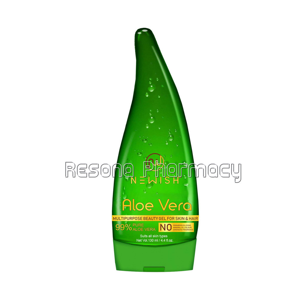 Organic Aloe Vera Gel For Face, Skin and Hair(130Ml) | Newish