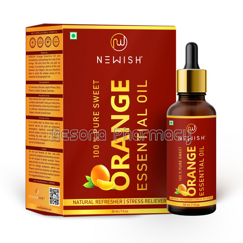 Cold Pressed Orange Oil For Hair and Skin, Aroma, Diffuser(30Ml) | Newish
