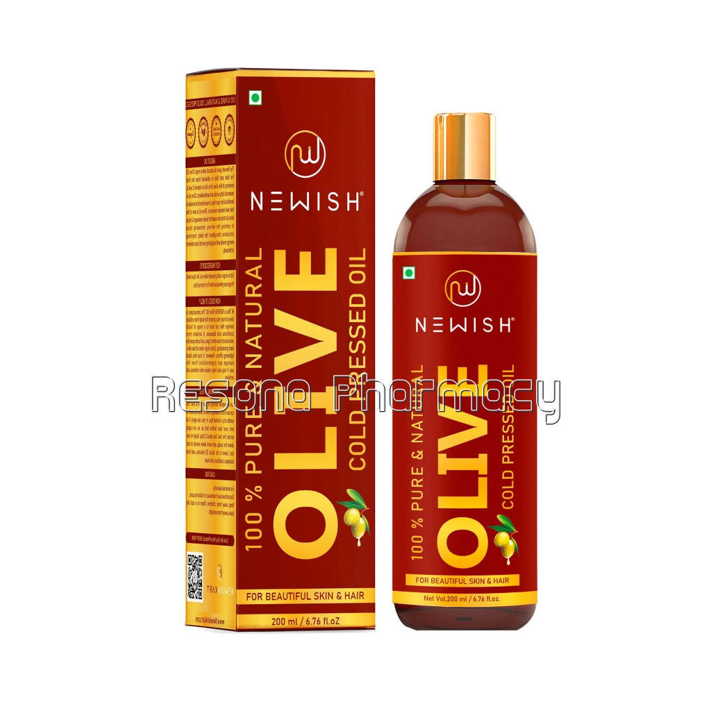 Pure Cold Pressed Olive Oil For Hair and Skin(200Ml) | Newish