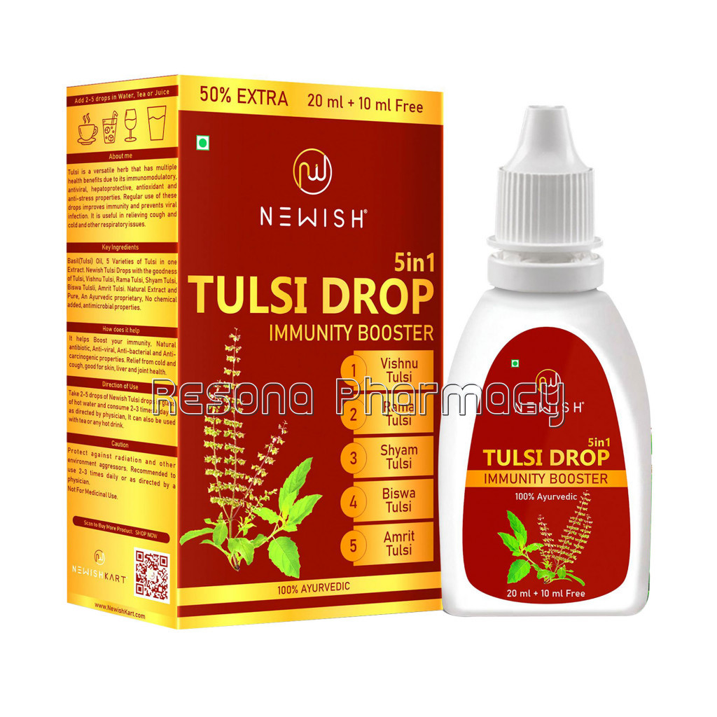 Newish Tulsi Drops For Immunity Booster, Cough And Cold (20Mlplus10Ml Free)