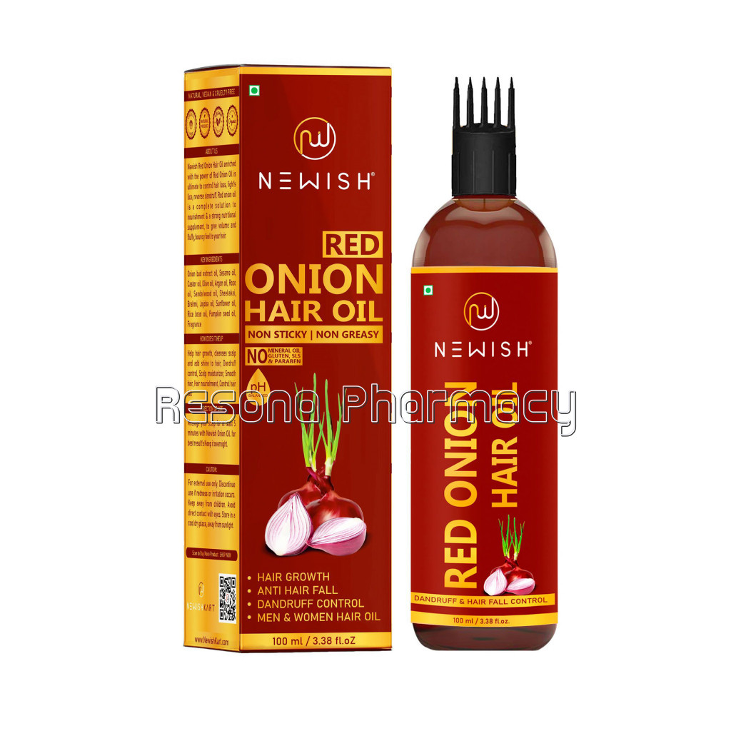 Onion Hair Oil For Hair Growth and Hair Fall Control (100Ml) | Newish
