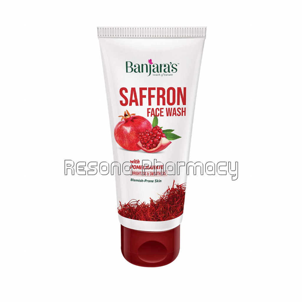 Banjara'S Saffron Face Wash With Pomegranate 100Ml