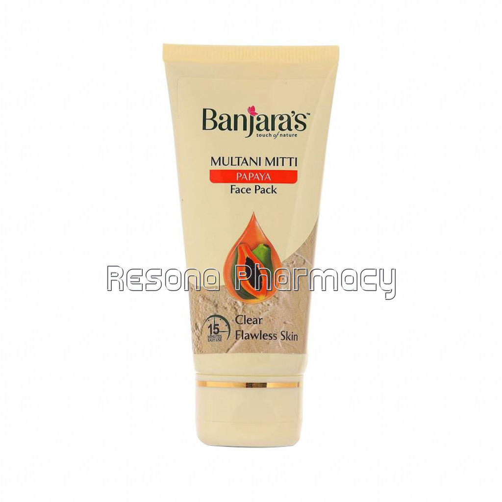 Banjara'S Multani Mitti Plus Papaya Face Pack 50Gms (Tube)