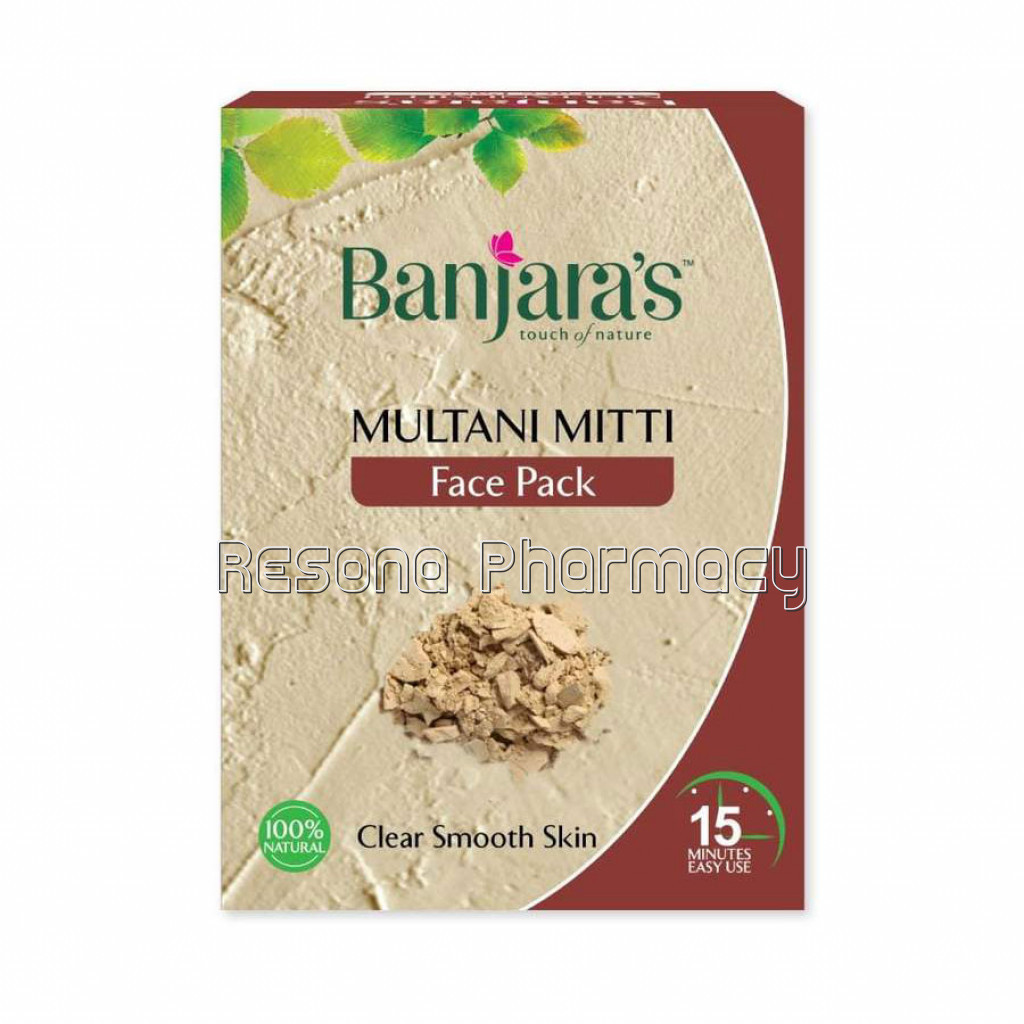 Banjara'S Multani Mitti Face Pack Powder 100Gms (5*20Gms)