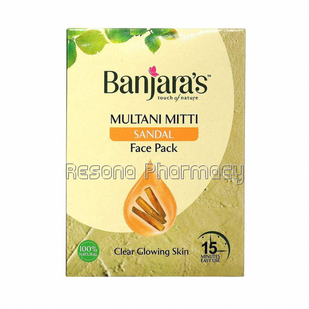 Banjara'S Multani Mitti Plus Sandal Face Pack Powder 100Gms (5*20Gms)