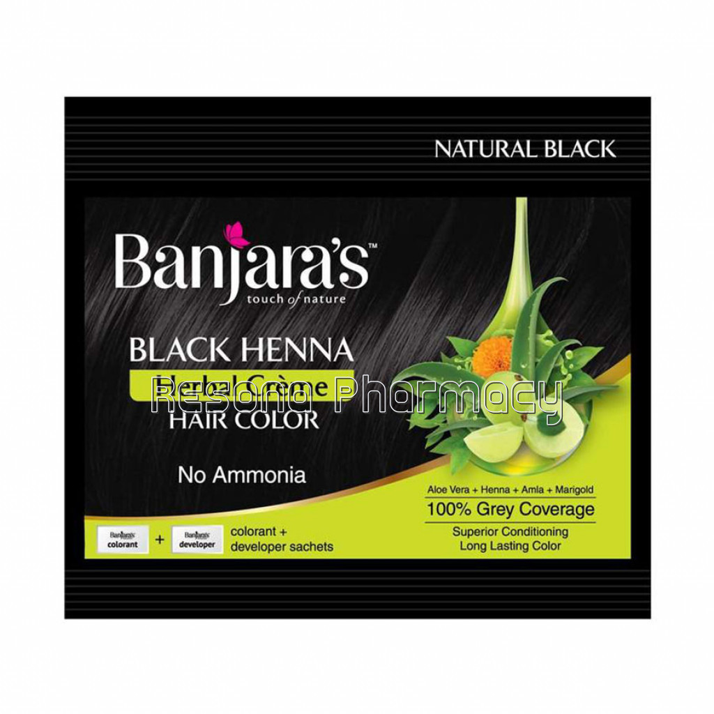 Banjara'S Black Henna Herbal Creme Hair Color (20Gplus20Ml)