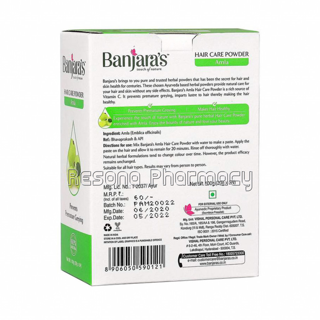 Banjara'S Amla Hair Care Powder 100Gms (5*20Gms)