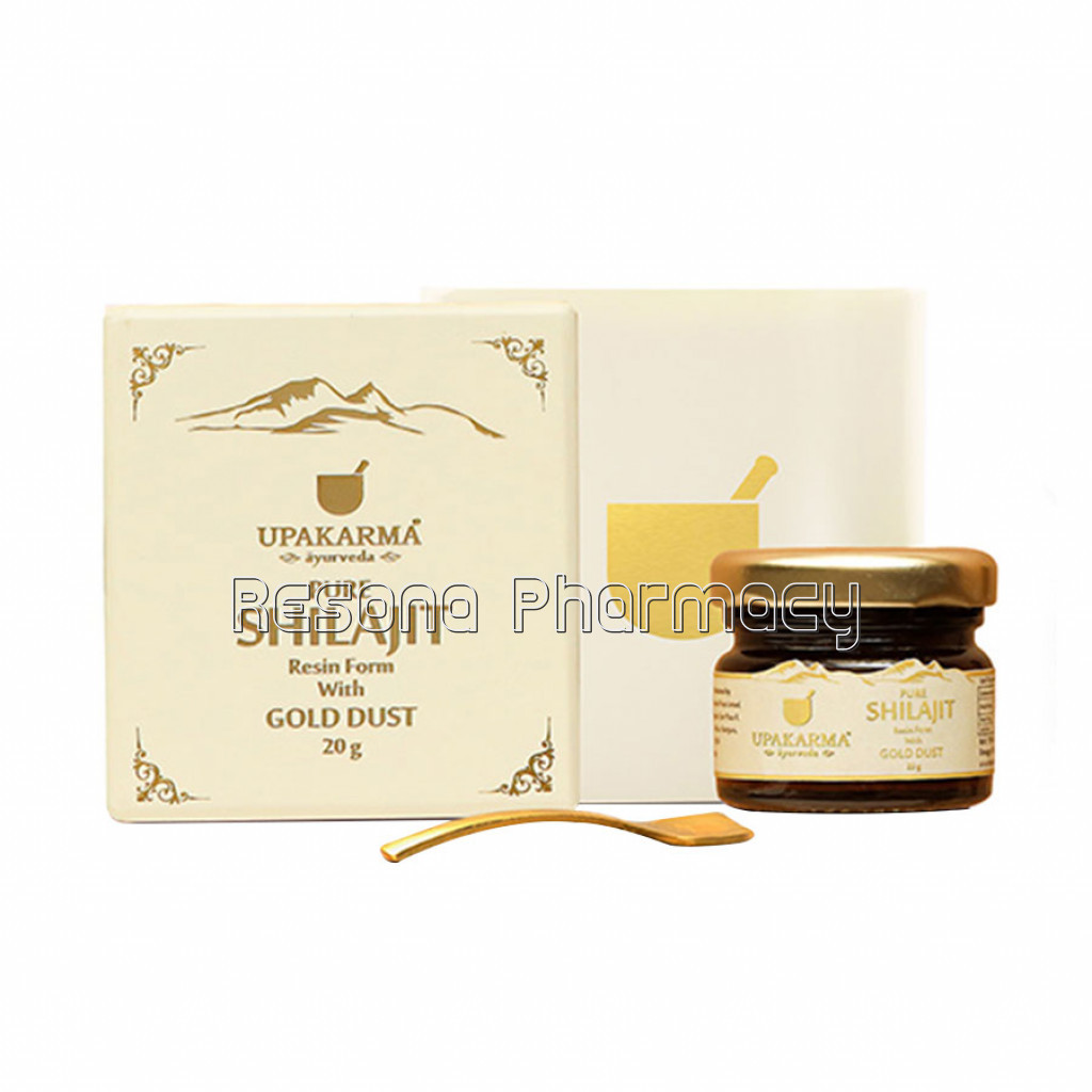 Upakarma Ayurveda Pure NaNaturaland Ayurvedic Shilajit / Shilajeet Resin Form With Gold Dust – 20G | Helps Boost Immunity, Strength, Stamina and Overall Health