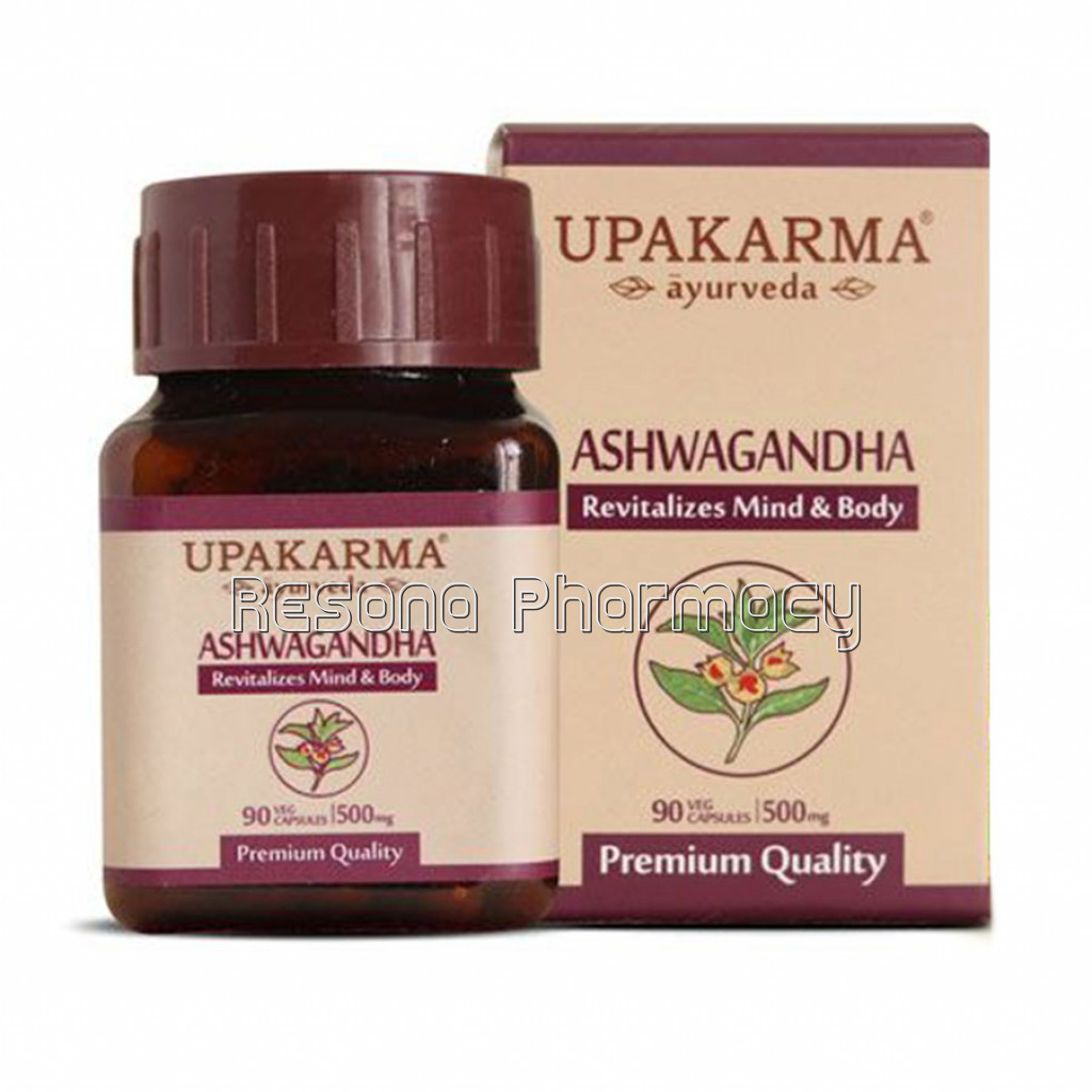 Upakarma Ayurveda Pure Ashwagandha 90 Capsules – 500Mg – Boost Immunity