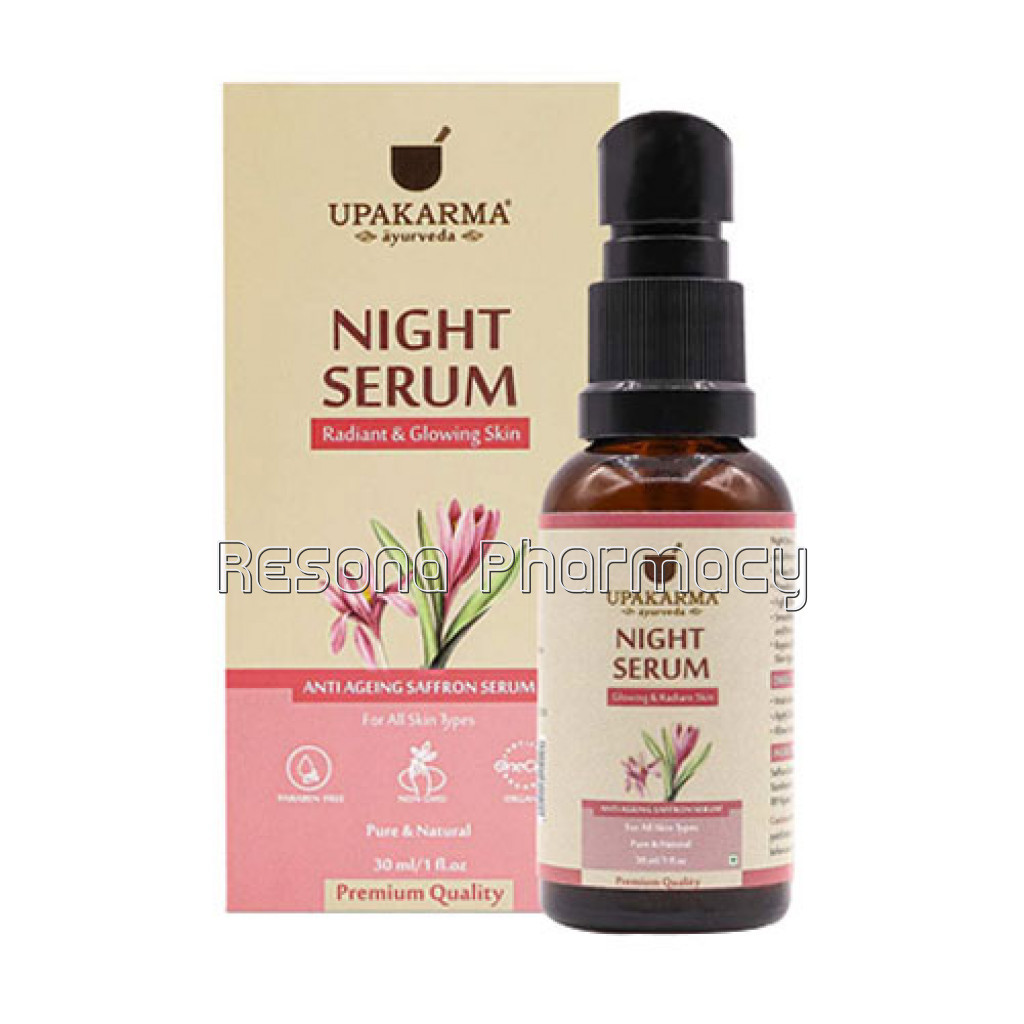 Upakarma Night Serum With Saffron – An Anti Aging Serum For All Skin Types – 30Ml