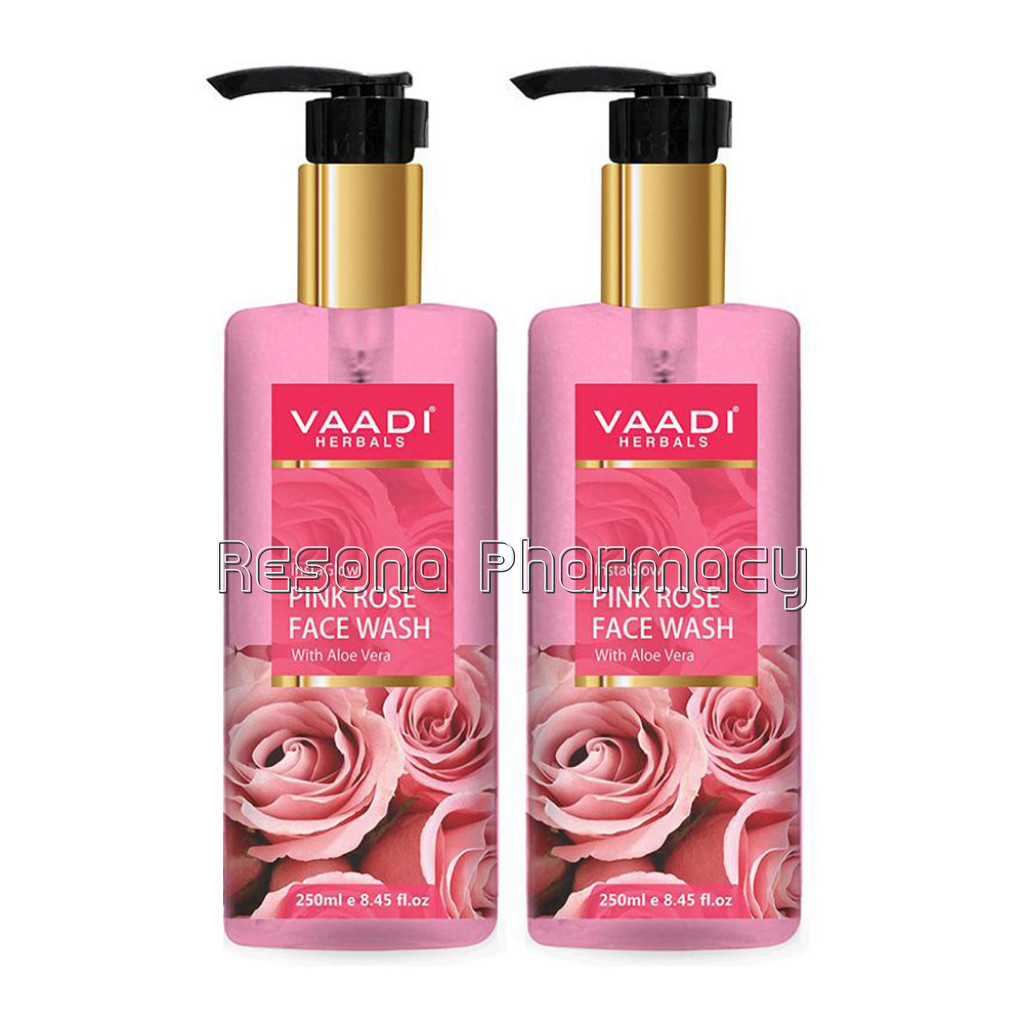 Pack Of 2 Insta Glow Pink Rose Face Wash With Aloe Vera Extract ( 2 X 250 Ml)