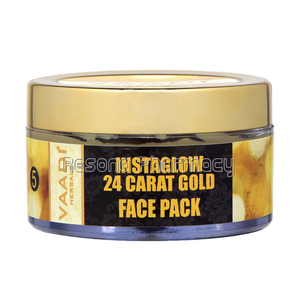 24 Carat Gold Face Pack   Vitamin E and Lemon Peel (70 Gms)