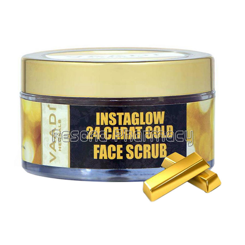 24 Carat Gold Scrub   Sandalwood and Turmeric (50 Gms)