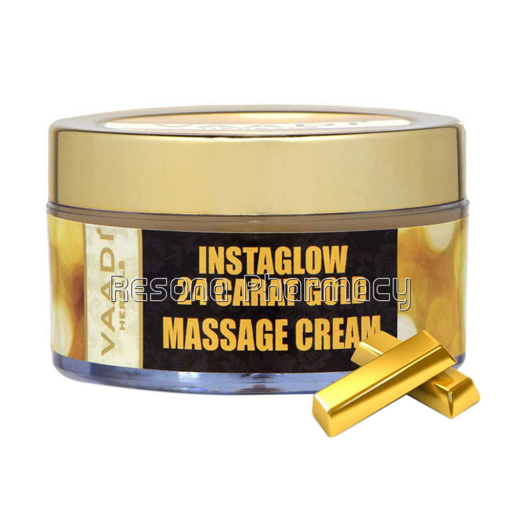24 Carat Gold Massage Cream   Kokum Butter and Wheatgerm Oil (50 Gms)