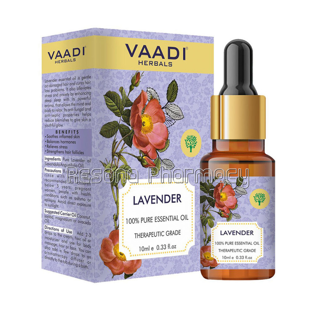 Lavender Essential Oil   Prevents Hairfall, Relieves Stress, Soothes Skin   100% Pure Therapeutic Grade (10 Ml)