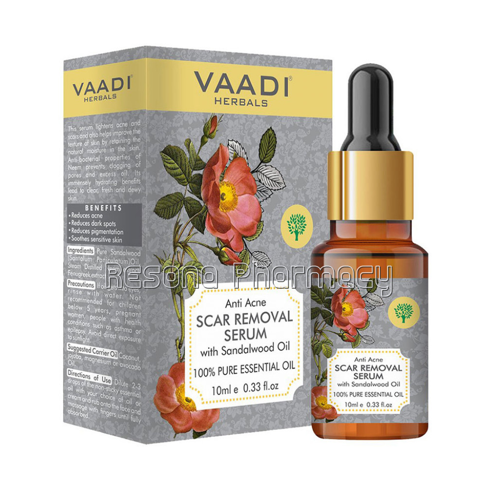 Scar Removal Serum (Pure Mix Of Sandalwood Oil, Steam Distilled Neem and Fenugreek Extract)   Reduces Acne, Dark Spots and Pigmentation (10 Ml)