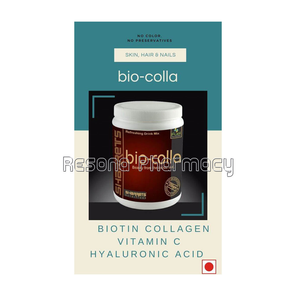 Biocolla  Biotin Collagen Supplement 200Gm Vanilla Pack Of 1