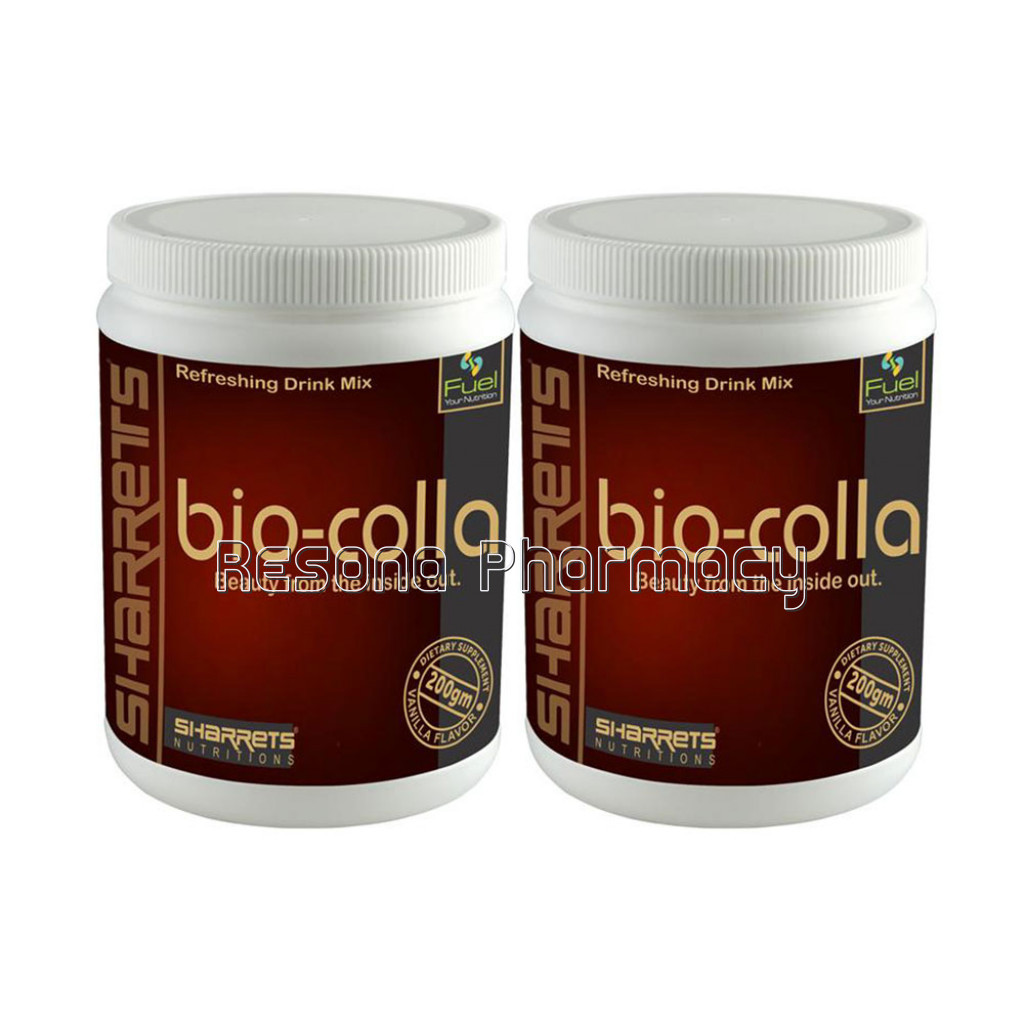 Biocolla  Biotin Collagen Supplement 200Gm Vanilla Pack Of 2