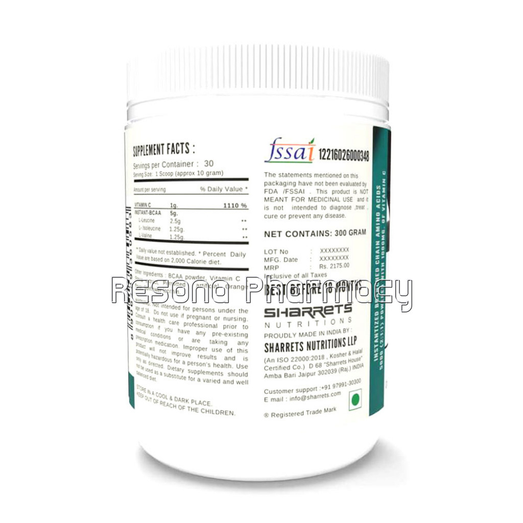 Branched Chain Amino Acids 5000 Powder 300Gm Pack Of 1