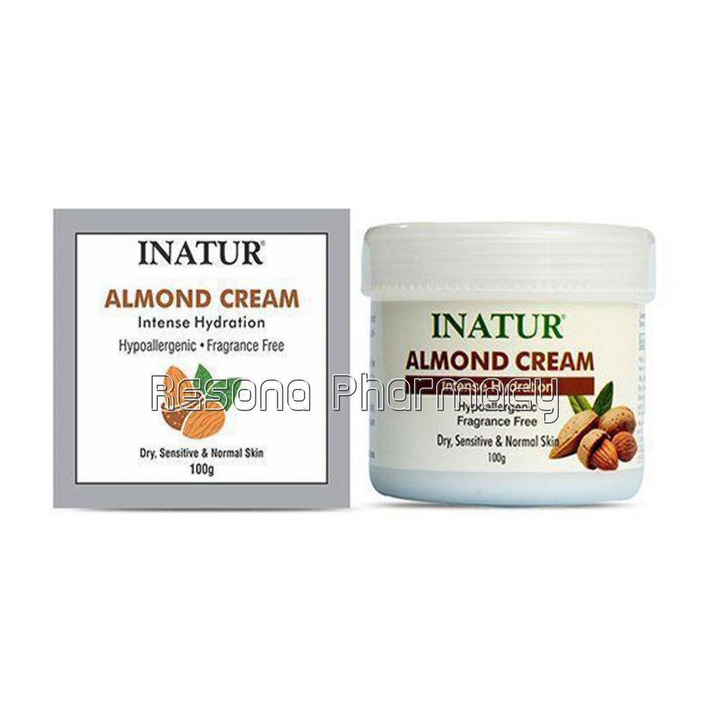 Almond Cream  Organic, Deeply Moisturizes,Fragrance Free and Safe For Babies 100Gm