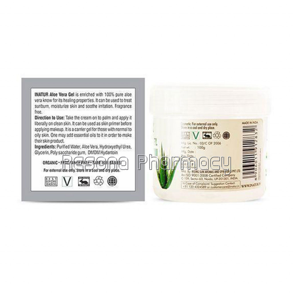 Aloe Vera Gel   100% Pure Aloe Vera,Deeply Moisturize,Soothe Dryness and Safe For Babies 100Gm