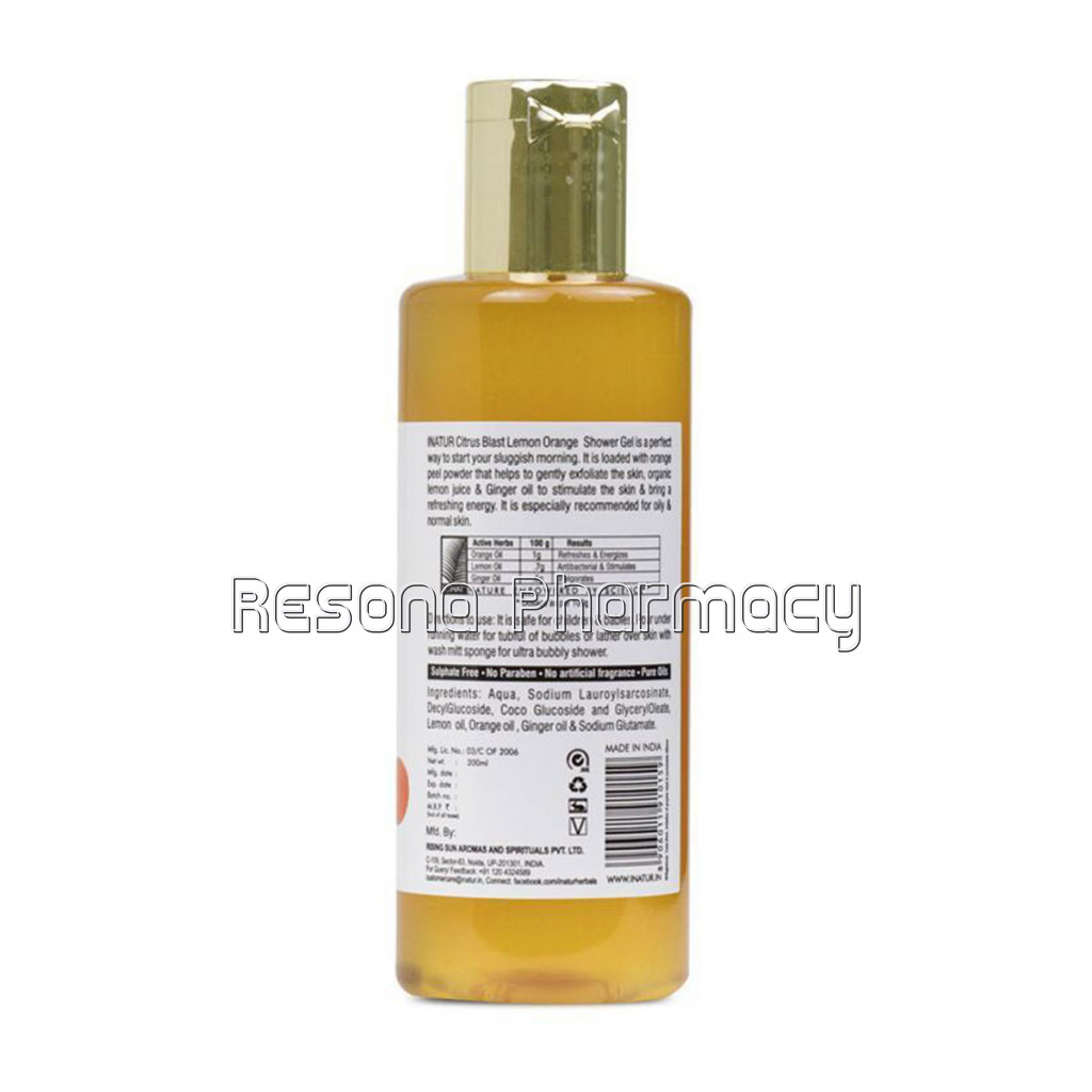 Citrus Blast Lemon Orange Shower Gel   Luxury Cleanser, Stimulates and Soothes Skin 200Ml