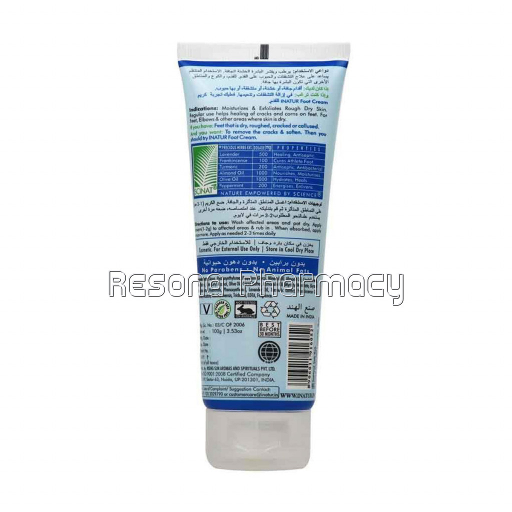 Foot Cream   Revitalises and Soothes Cracked Feet 100Gm