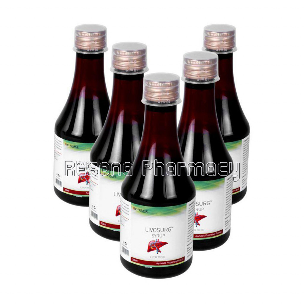 Livosurg Syrup For Liver Health – Improves Cell Function And Increases Immunity| Liver Protector And Detoxifier, Fatty Liver Tonic For Detox Pack Of 5