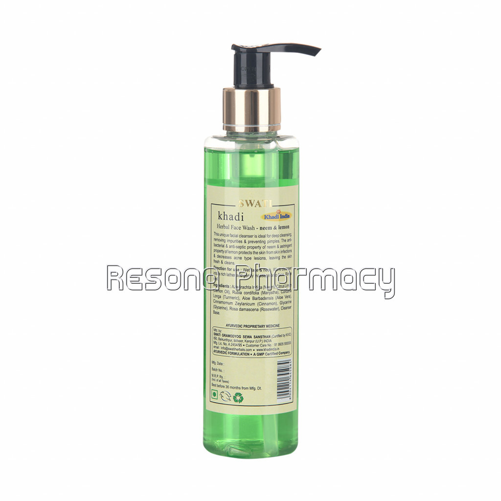 Khadi   Ayurvedic Facewash   Neem and Lemon