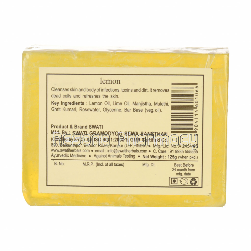 Khadi Swati Ayurvedic Handmade Soap Lemon
