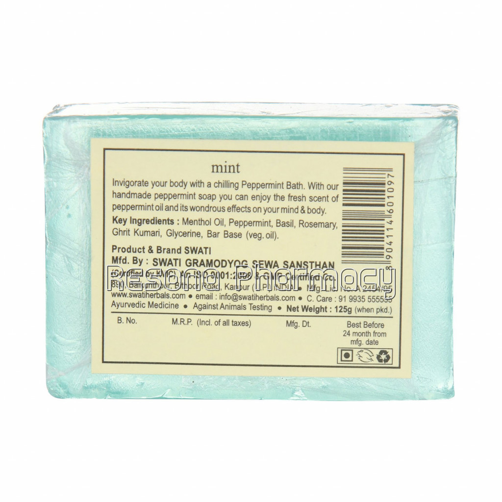 Khadi Swati Ayurvedic Handmade Soap Mint