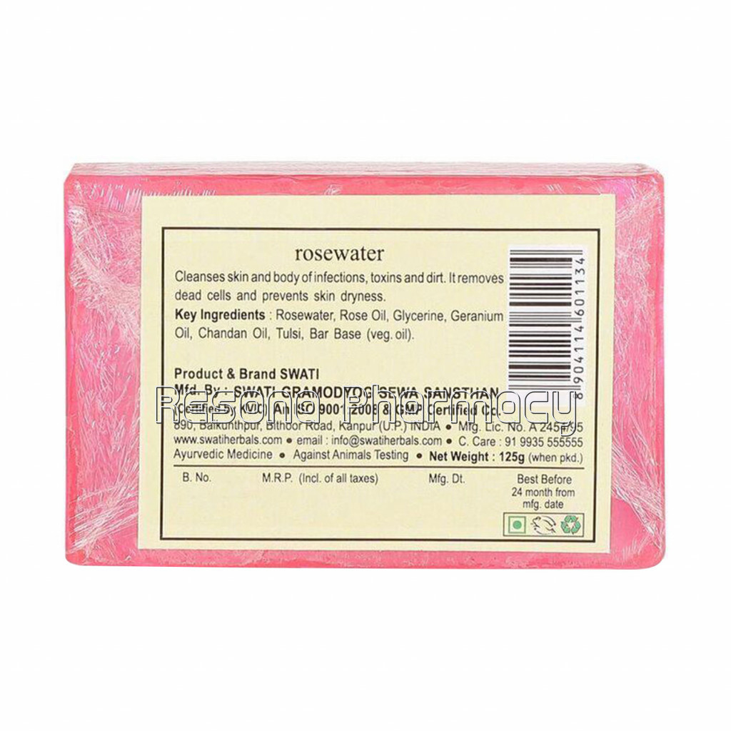 Khadi Swati Ayurvedic Handmade Soap Rose Water