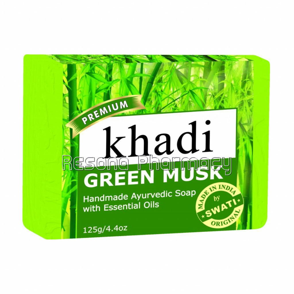 Khadi Premium Green Musk Soap 125 Gm