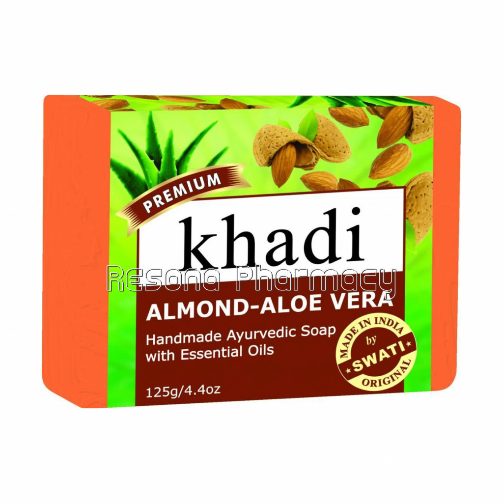 Khadi Premium Almond   Aloe Vera Soap 125 Gm