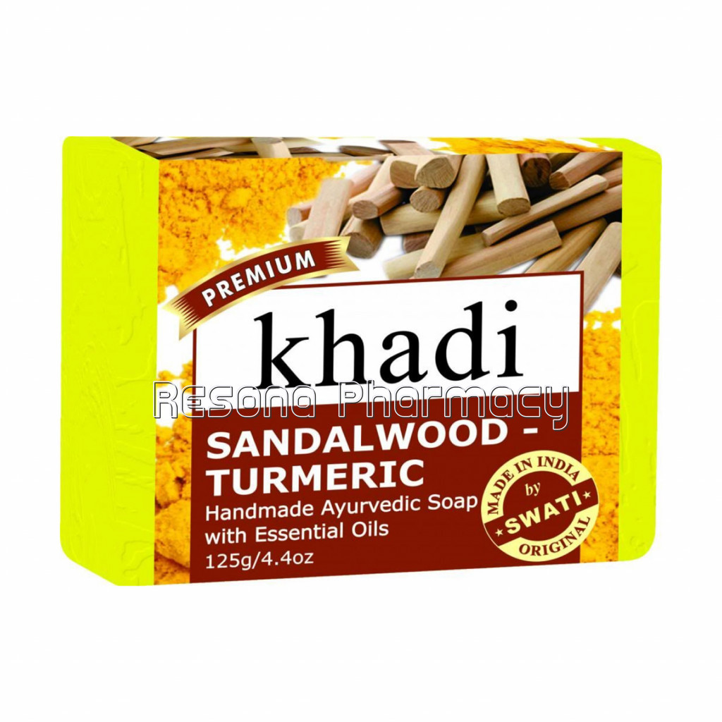 Khadi Premium Sandalwood Turmeric Soap 125 Gm.