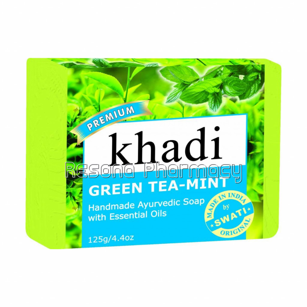Khadi Premium Green Tea Mint Soap 125 Gm.