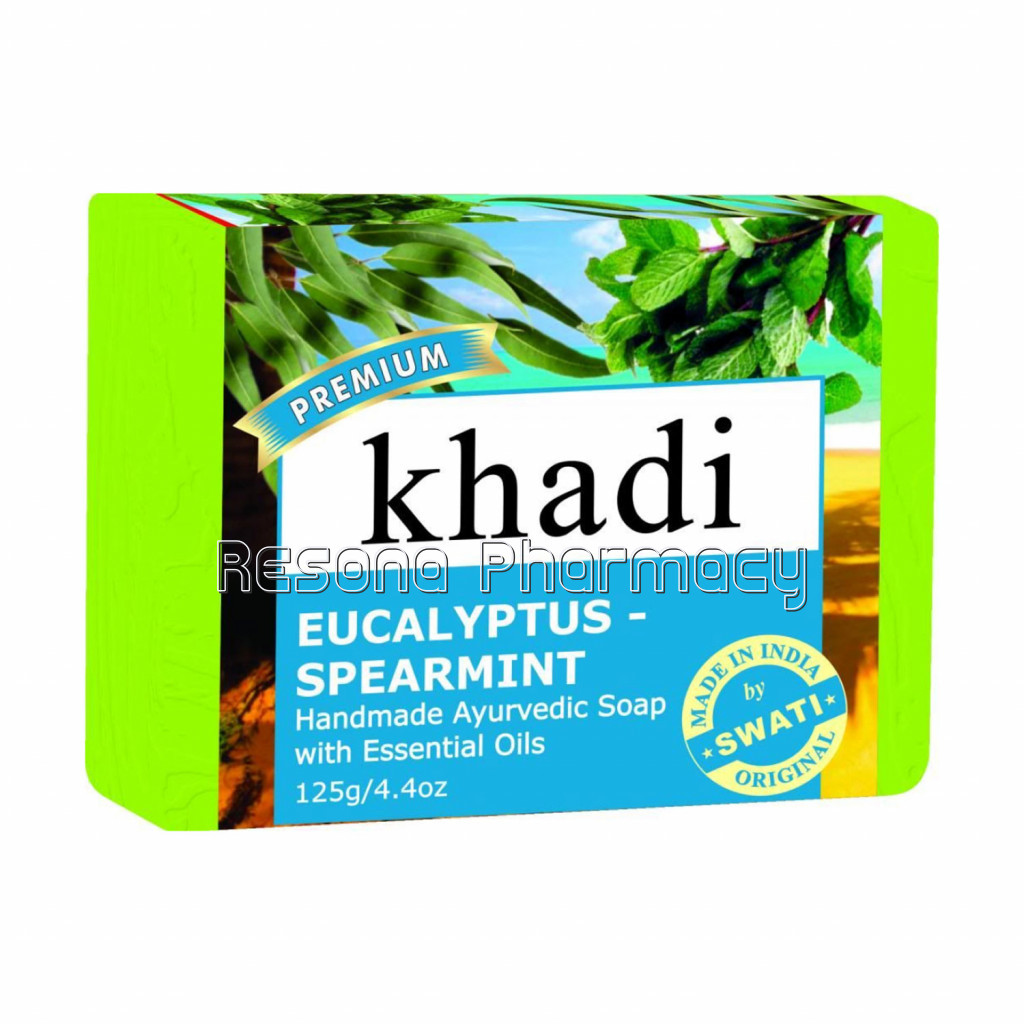 Khadi Premium Eucalyptus   Spearmint Soap 125 Gm.