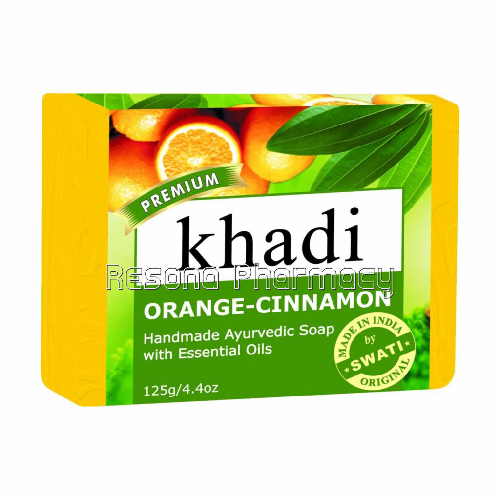 Khadi Premium Orange Cinnamon Soap 125 Gm.