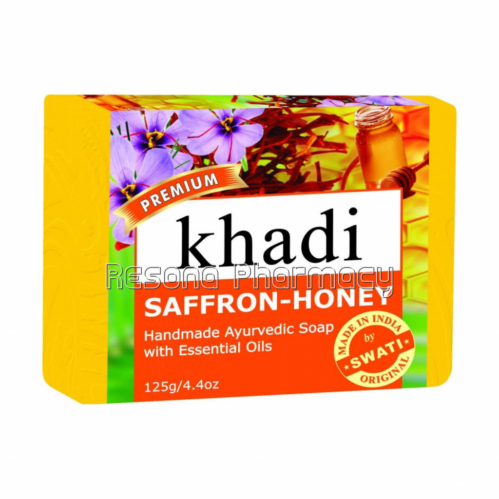 Khadi Premium Saffron Honey Soap 125 Gm.