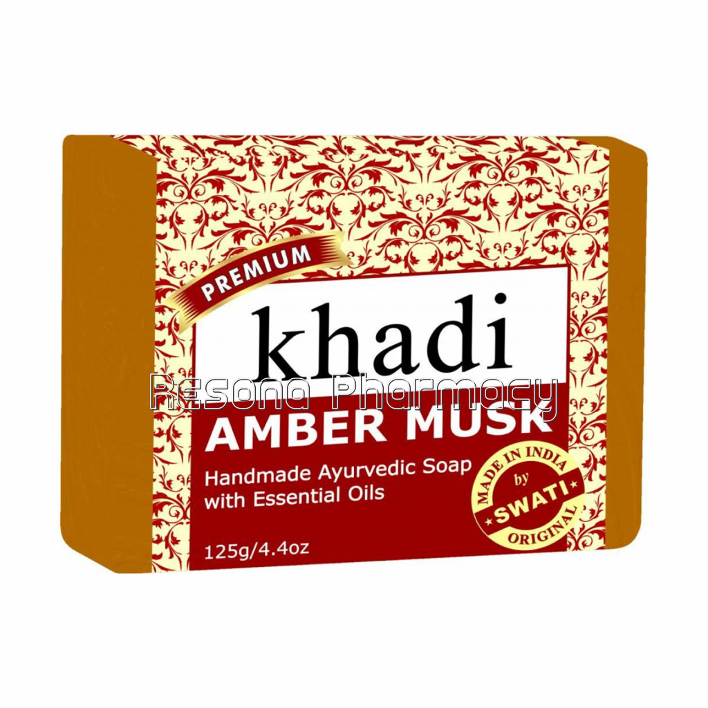 Khadi Premium Amber Musk Soap 125 Gm.