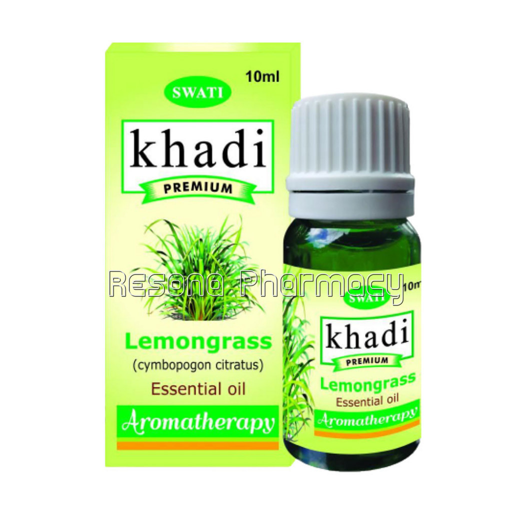 Khadi Premium Essential Oil Lemongrass (Cymbopogon Citratus) 10 Ml