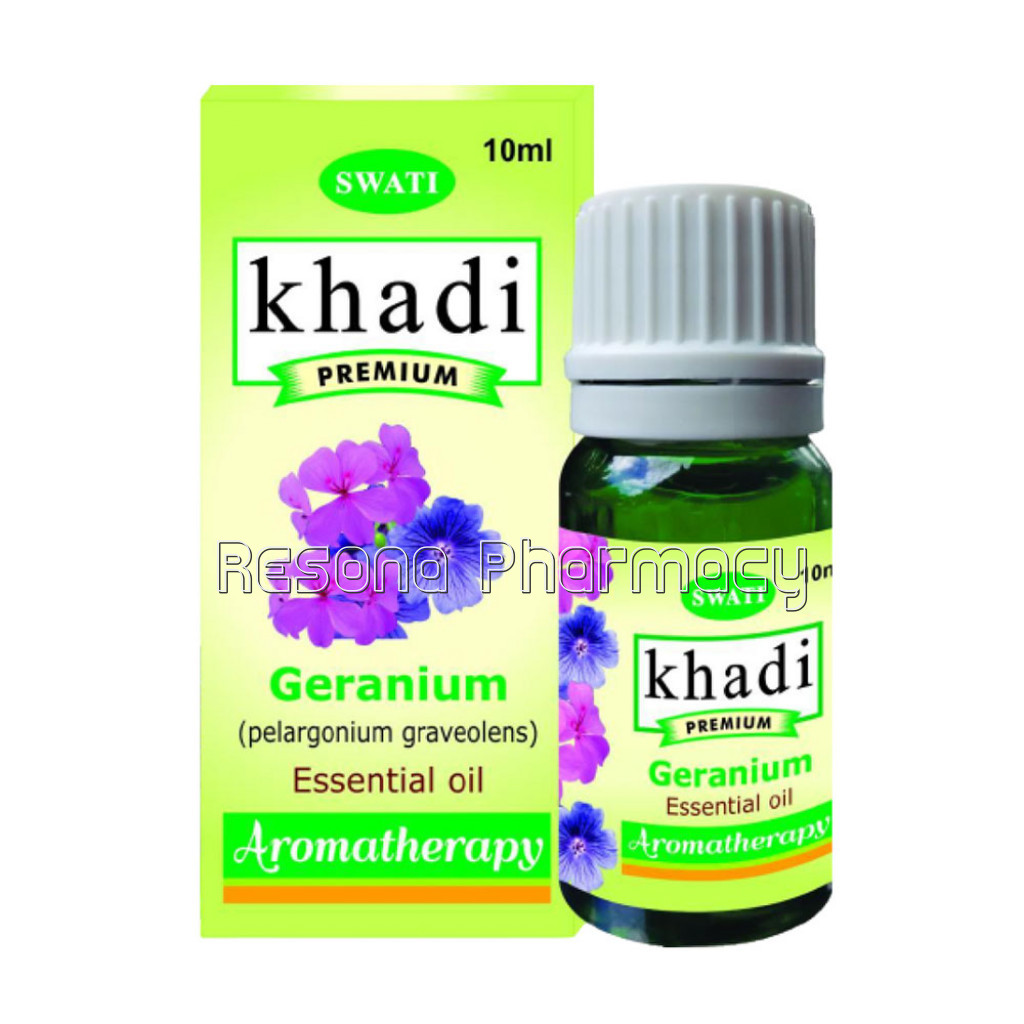 Khadi Premium Essential Oil Geranium (Pelargonium Graveolens) 10 Ml