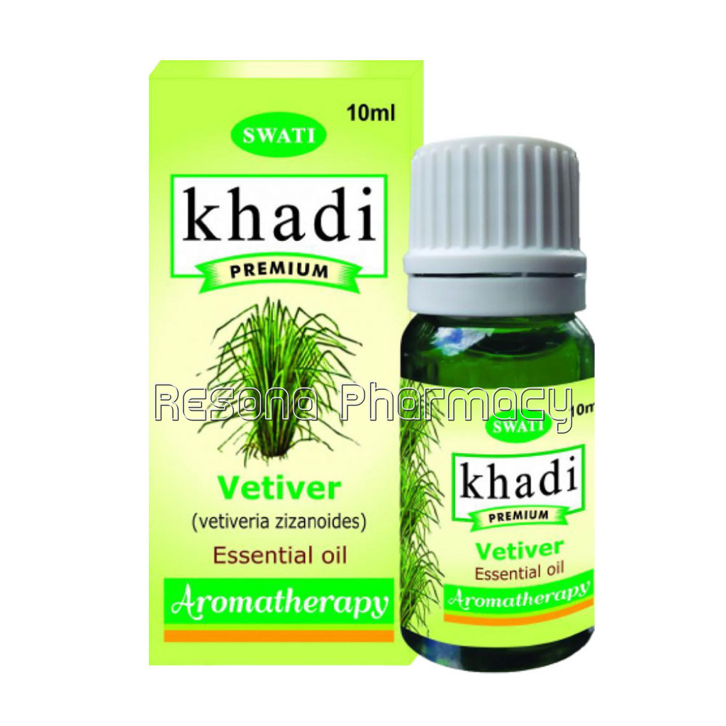 Khadi Premium Essential Oil Vetiver (Vetiveria Zizanoides) 10 Ml
