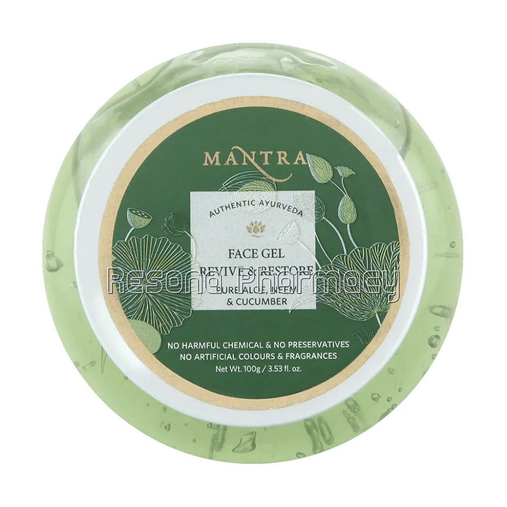 Face Gel Revive and Restore Pure Aloe Neem and Cucumber