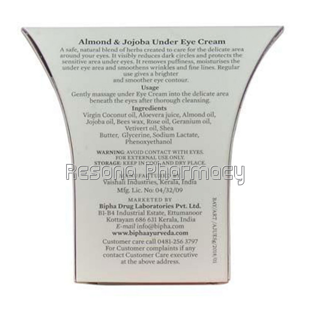 Almond and Jojoba Under Eye Cream 10 Gm