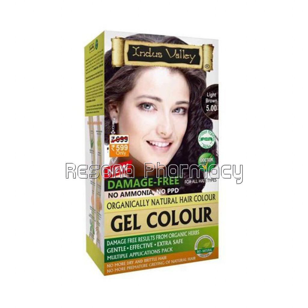 Damage Free NaNaturalHair Color   6 Shades   (Net Quantity: 200 Ml Plus 20 G) Light Brown